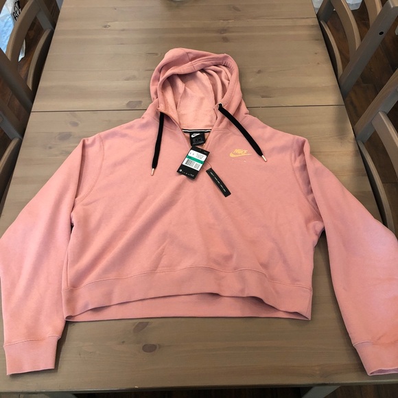 pink and gold nike sweatshirt